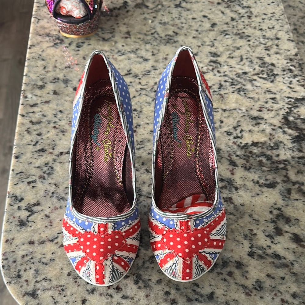 Irregular Choice Union Jack Patterned Women's Heels